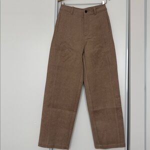 Warm, Thick, High-Waisted Wool-Blend Tailored Trousers (Run Large)